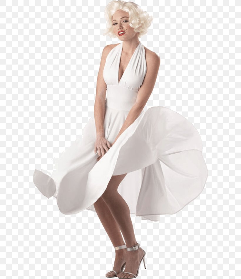 White Dress Of Marilyn Monroe Folk Costume Costume Designer Clothing, PNG, 600x951px, Watercolor, Cartoon, Flower, Frame, Heart Download Free