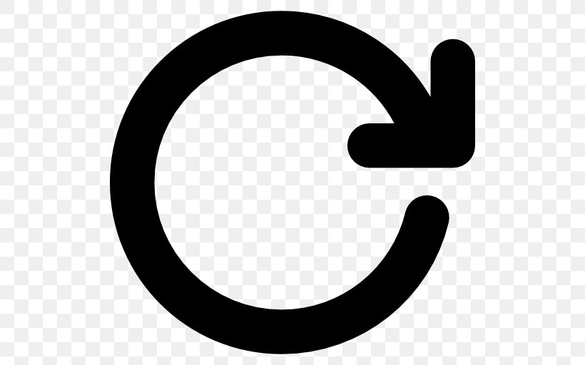 Clockwise Rotation Circle Point, PNG, 512x512px, Clockwise, Black And White, Logo, Monochrome Photography, Point Download Free
