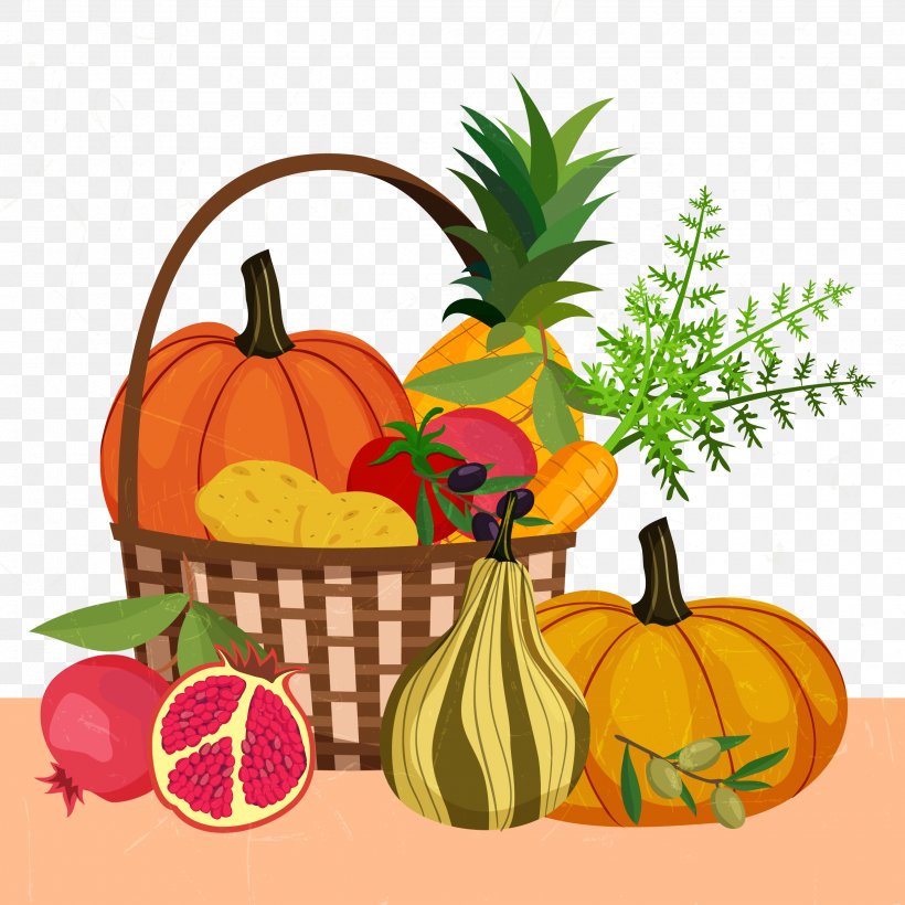 Pumpkin Gourd Fruit Vegetable, PNG, 2480x2480px, Pumpkin, Advertising, Basket, Calabaza, Carrot Download Free