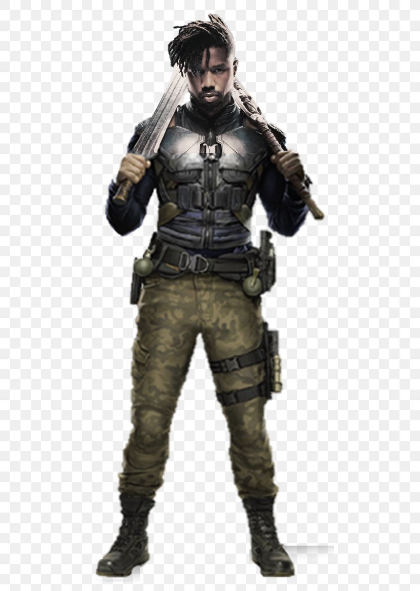 Michael B. Jordan Erik Killmonger Black Panther Man-Ape Marvel Cinematic Universe, PNG, 484x1153px, Michael B Jordan, Action Figure, Armour, Army, Art Download Free