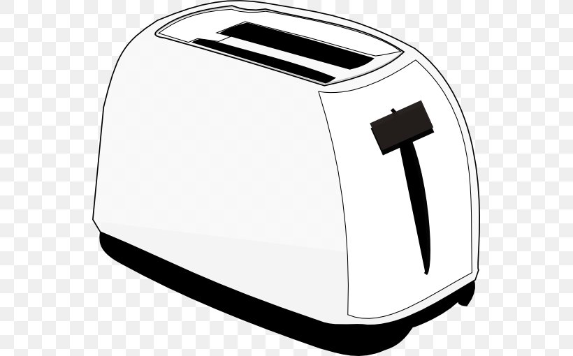 Toaster Microwave Ovens Clip Art, PNG, 555x510px, Toast, Black And White, Black Decker To1322sbd, Home Appliance, Kitchen Download Free