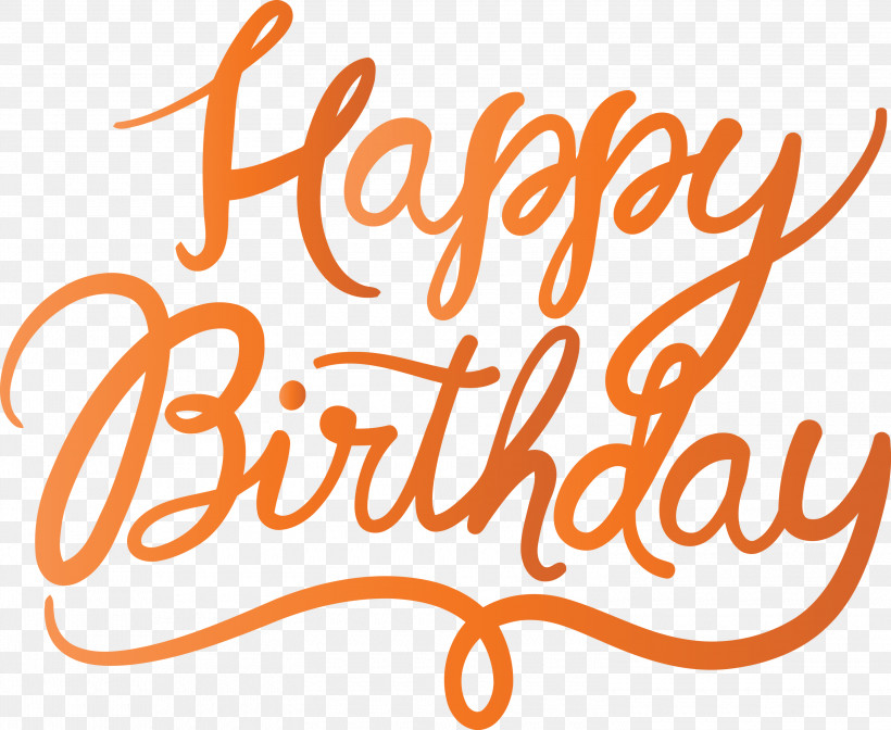Birthday Calligraphy Happy Birthday Calligraphy, PNG, 3000x2461px, Birthday Calligraphy, Calligraphy, Happy Birthday Calligraphy, Orange, Text Download Free