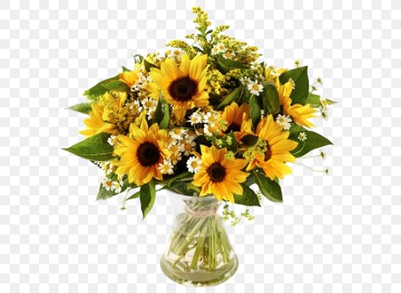 Common Sunflower Flower Bouquet Cut Flowers Floristry, PNG, 600x600px, Common Sunflower, Artificial Flower, Birthday, Centrepiece, Cut Flowers Download Free