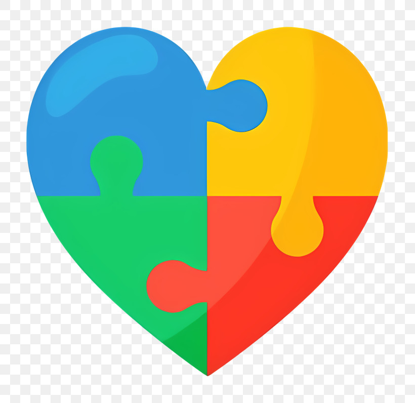 Puzzle - Heart-Shaped Jigsaw Puzzle Illustration PNG