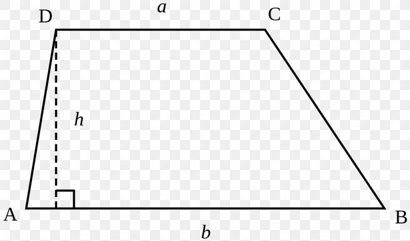 Triangle Trapezoid Two-dimensional Figures Geometry Area, PNG, 1024x603px, Triangle, Area, Auto Part, Base, Black And White Download Free