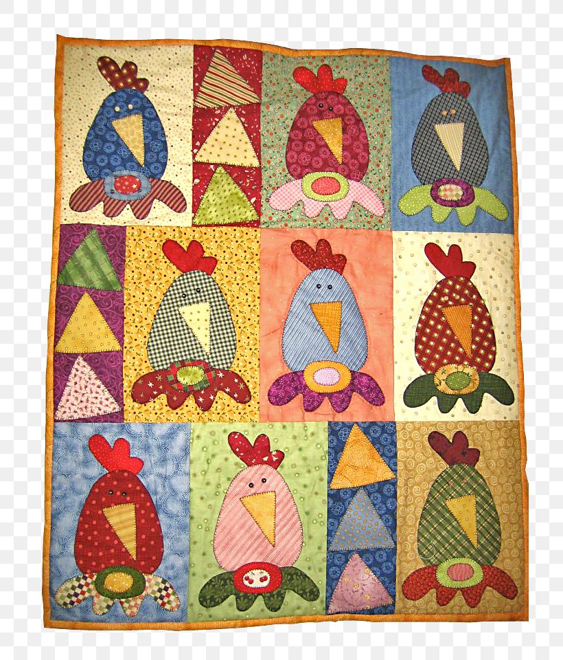 Quilting Chicken Patchwork Pattern, PNG, 720x960px, Quilt, Applique, Art, Chicken, Craft Download Free