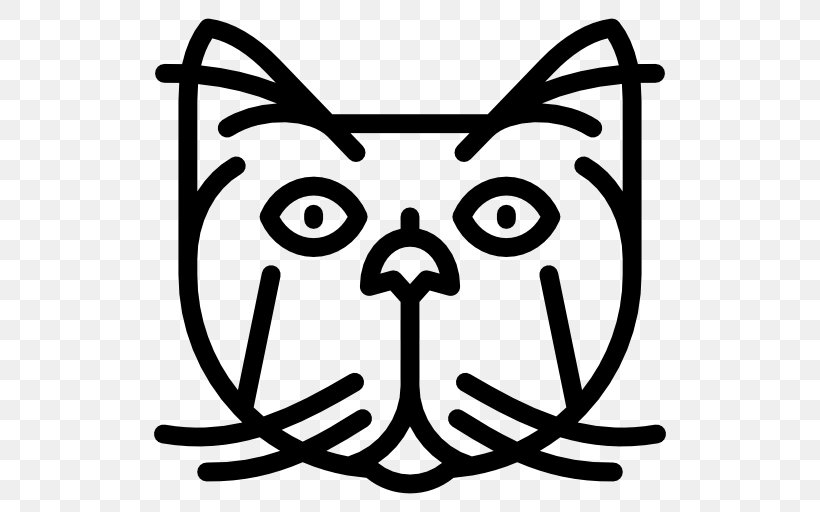 Persian Cat Snowshoe Cat Egyptian Mau Sokoke Clip Art, PNG, 512x512px, Persian Cat, Animal, Black, Black And White, Breed Download Free