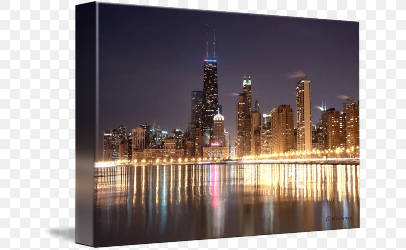 Skyline Skyscraper Gallery Wrap Cityscape Canvas, PNG, 650x504px, Skyline, Art, Canvas, Chicago, City Download Free