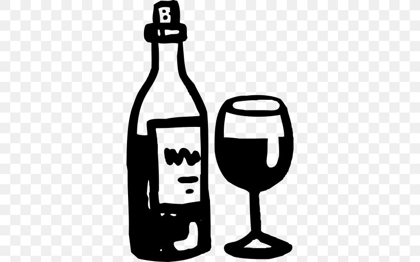 Wine Glass Central Perk Cafe, PNG, 512x512px, Wine, Alcoholic Drink, Beer Bottle, Beer Glass, Black And White Download Free