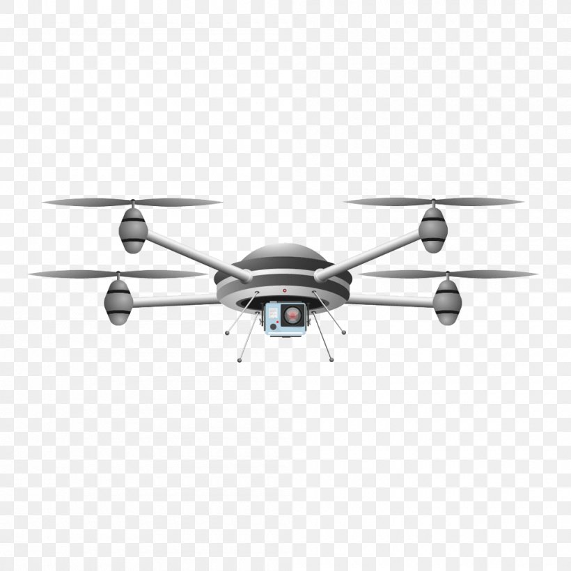 Airplane Unmanned Aerial Vehicle Quadcopter, PNG, 1000x1000px, Airplane, Aerial Photography, Aircraft, Black And White, Helicopter Rotor Download Free
