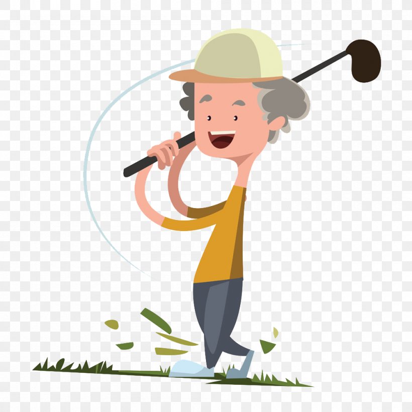 Cartoon Golf Royalty-free Illustration, PNG, 1000x1000px, Cartoon, Art, Drawing, Finger, Golf Download Free