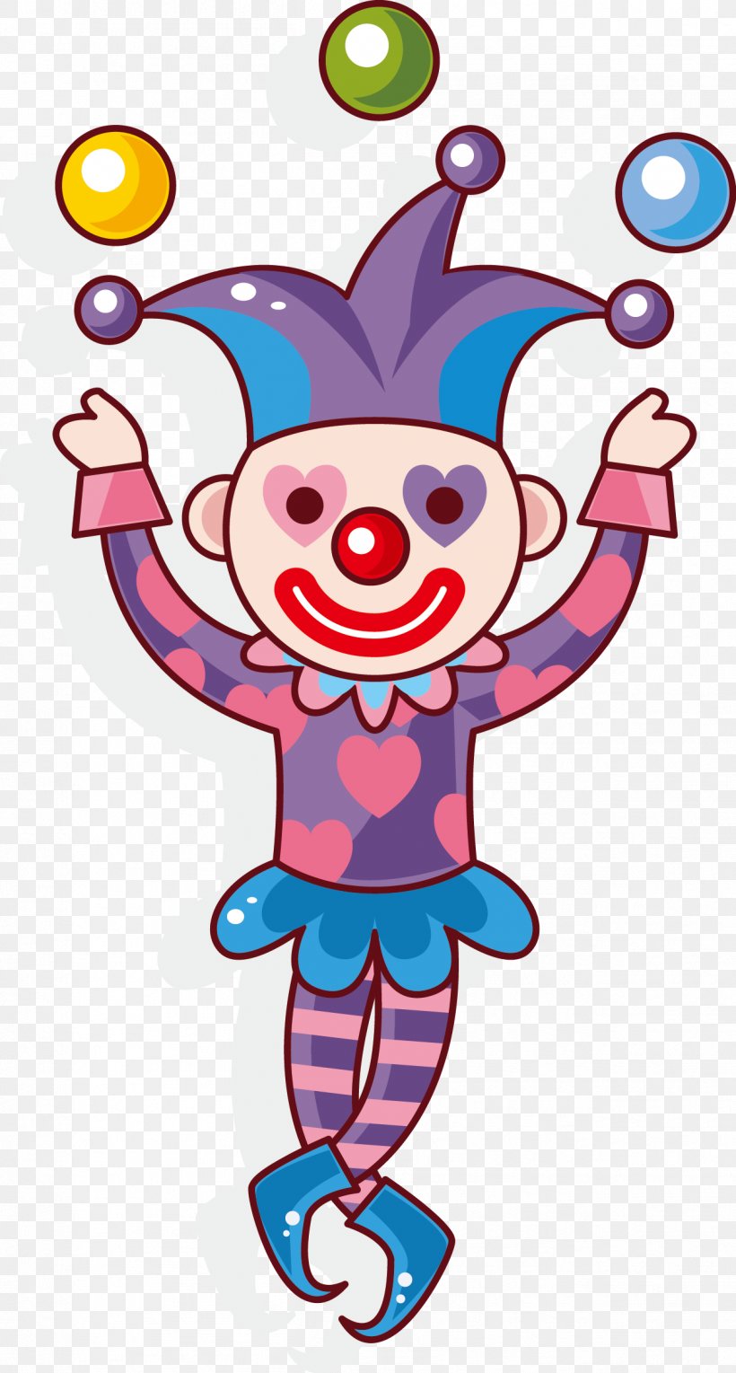 Clown Circus Cartoon Illustration, PNG, 1261x2352px, Watercolor, Cartoon, Flower, Frame, Heart Download Free