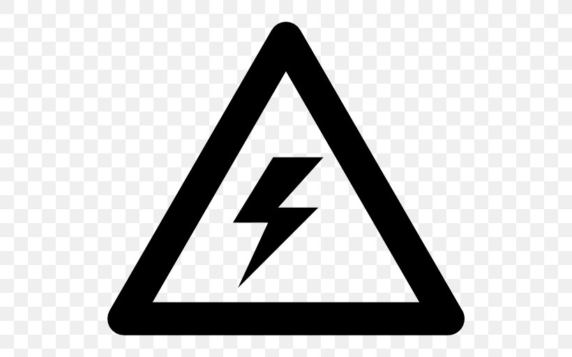 High Voltage Symbol, PNG, 512x512px, High Voltage, Area, Black And White, Brand, Electricity Download Free