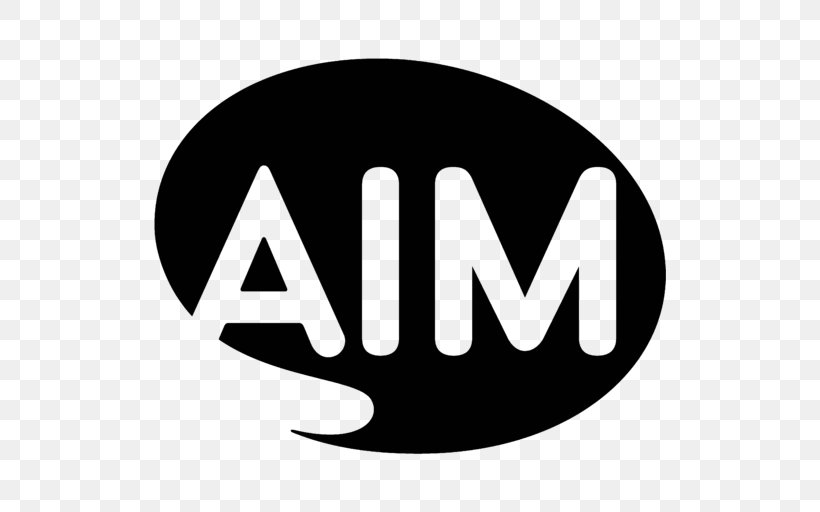 AIM Instant Messaging Client AOL Yahoo! Messenger, PNG, 512x512px, Aim, Aol, Area, Black And White, Brand Download Free