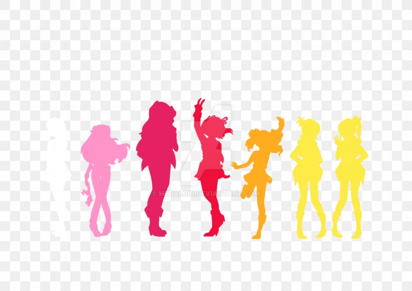 Japanese Idol Silhouette The Idolmaster Logo Drawing, PNG, 1280x905px, Watercolor, Cartoon, Flower, Frame, Heart Download Free