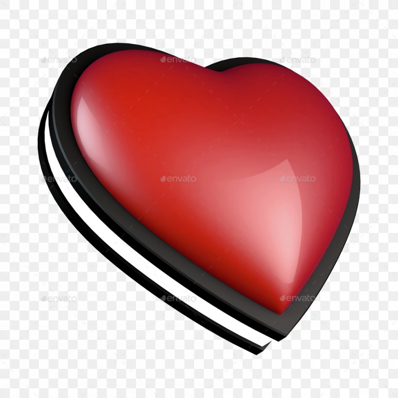 Heart 3D Rendering 3D Computer Graphics, PNG, 1000x1000px, Watercolor, Cartoon, Flower, Frame, Heart Download Free