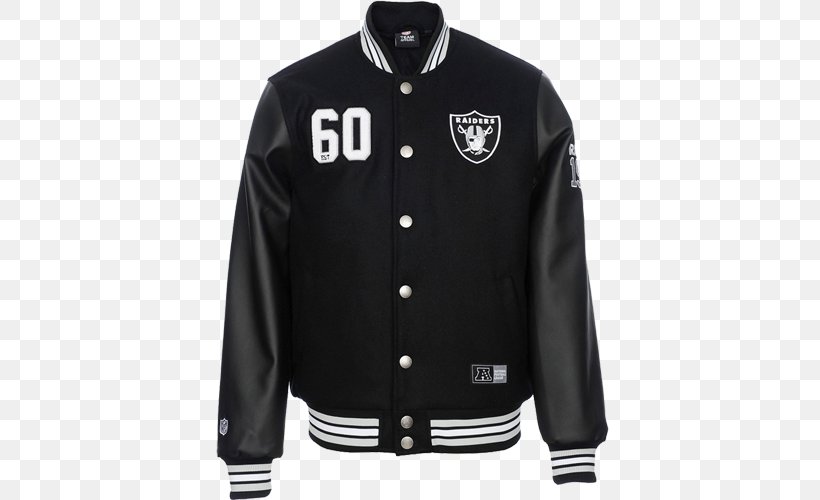 Oakland Raiders NFL Jacket American Football, PNG, 500x500px, Oakland Raiders, American Football, Black, Blouson, Brand Download Free