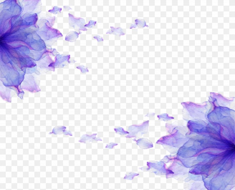 Petal Purple, PNG, 3500x2835px, Petal, Blossom, Blue, Cloud, Flower Download Free