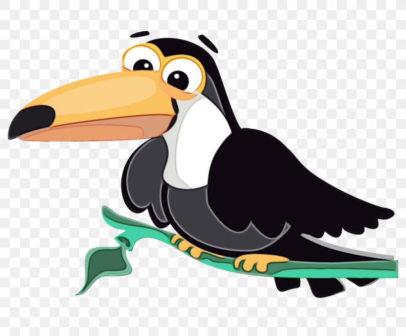 Bird Toucan Cartoon Beak Piciformes, PNG, 1000x828px, Watercolor, Beak, Bird, Cartoon, Flightless Bird Download Free