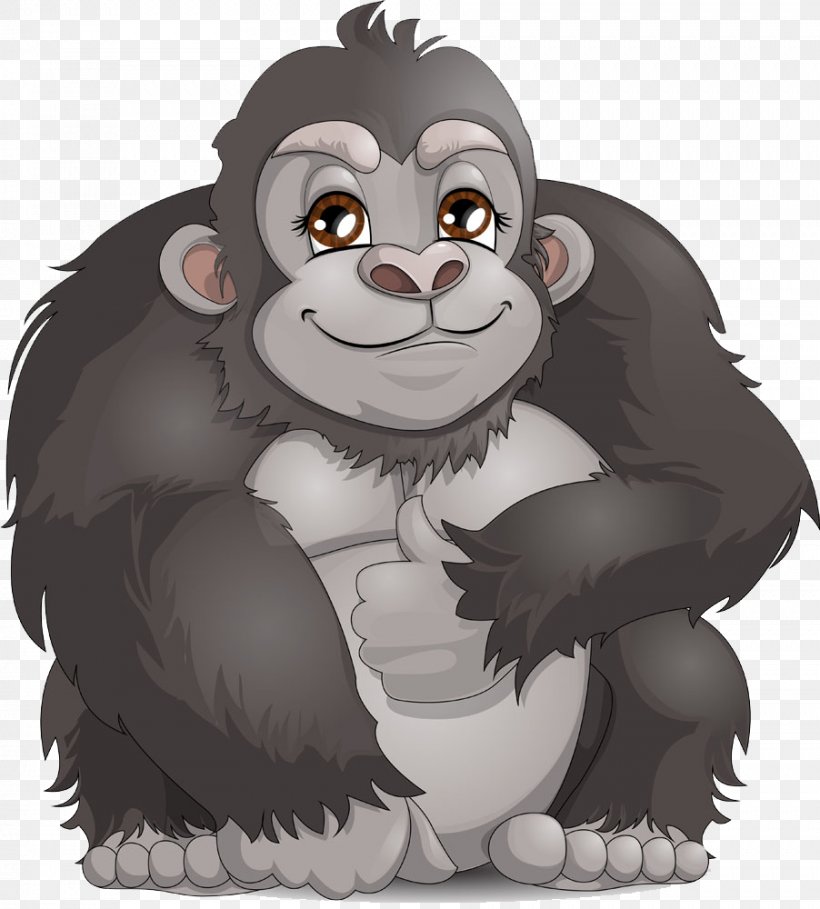 Western Gorilla Ape Clip Art, PNG, 902x1000px, Western Gorilla, Ape, Bear, Cartoon, Chimpanzee Download Free