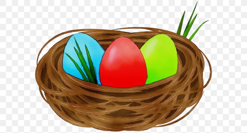 Easter Egg Background, PNG, 600x443px, Watercolor, Bird, Bird Nest, Chicken, Drawing Download Free
