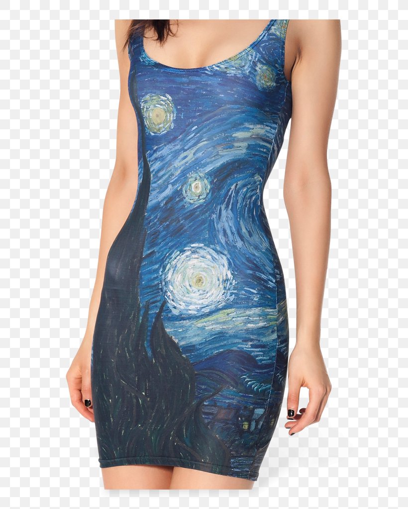 The Starry Night Dress Clothing Fashion Necktie, PNG, 683x1024px, Starry Night, Blue, Bodycon Dress, Clothing, Cocktail Dress Download Free
