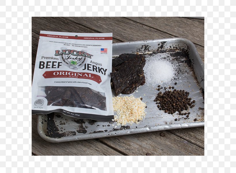 Lucky Beef Jerky Lucky Beef Jerky Food Ingredient, PNG, 600x600px, Jerky, Amazoncom, Angus Cattle, Beef, Flavor Download Free