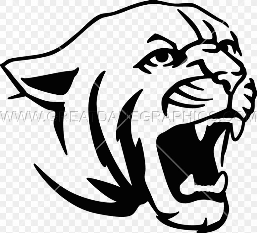 Tiger Lion Cougar Drawing Clip Art, PNG, 825x748px, Tiger, Art, Artwork, Big Cats, Black Download Free
