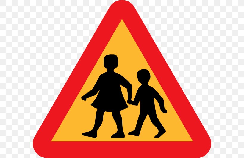 Traffic Sign Pedestrian Crossing Child Clip Art, PNG, 600x533px, Traffic Sign, Area, Child, Free Content, Human Behavior Download Free