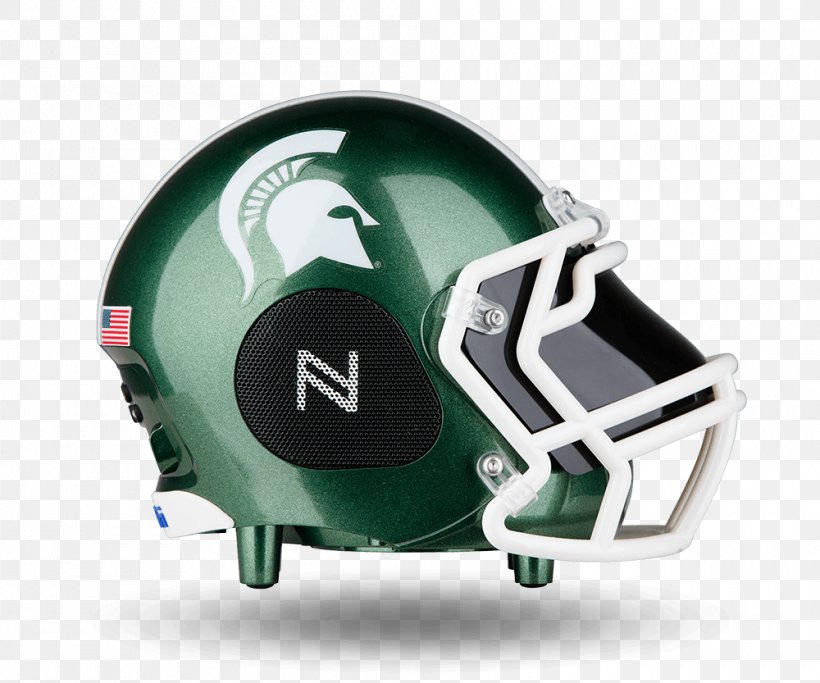 Michigan State Spartans Football Michigan State University NCAA Division I Football Bowl Subdivision Wireless Speaker Loudspeaker, PNG, 1000x833px, Michigan State Spartans Football, American Football, American Football Helmets, Bicycle Helmet, Bicycles Equipment And Supplies Download Free