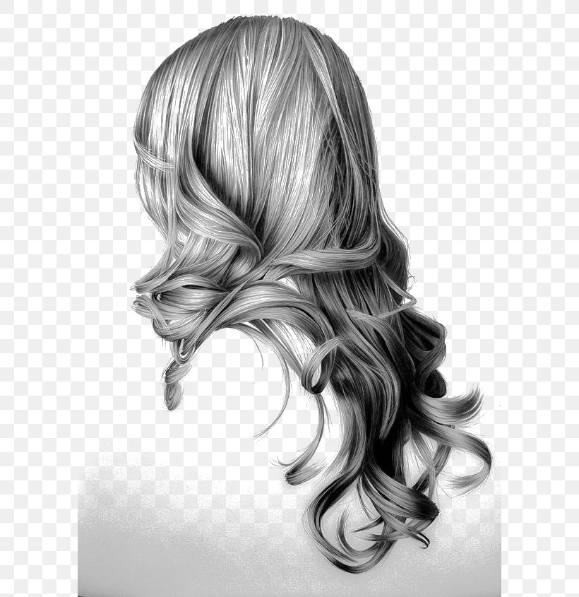 Drawing Hairstyle Long Hair Sketch, PNG, 600x845px, Watercolor, Cartoon, Flower, Frame, Heart Download Free