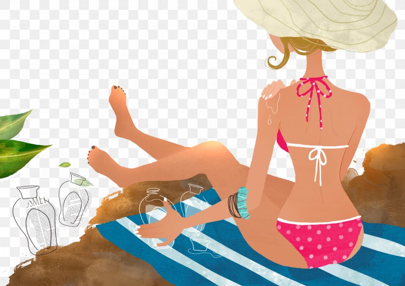 Sunscreen Cartoon Make-up U65e5u5149u6d74 Illustration, PNG, 1561x1104px, Watercolor, Cartoon, Flower, Frame, Heart Download Free