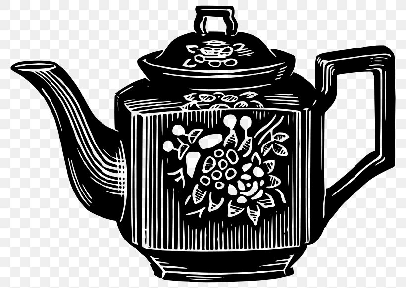 Teapot Teacup Clip Art, PNG, 800x582px, Teapot, Beverages, Black And White, Brand, Crock Download Free
