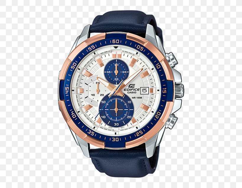 Casio Edifice Watch Chronograph Leather, PNG, 640x640px, Casio Edifice, Analog Watch, Brand, Buckle, Casio Download Free