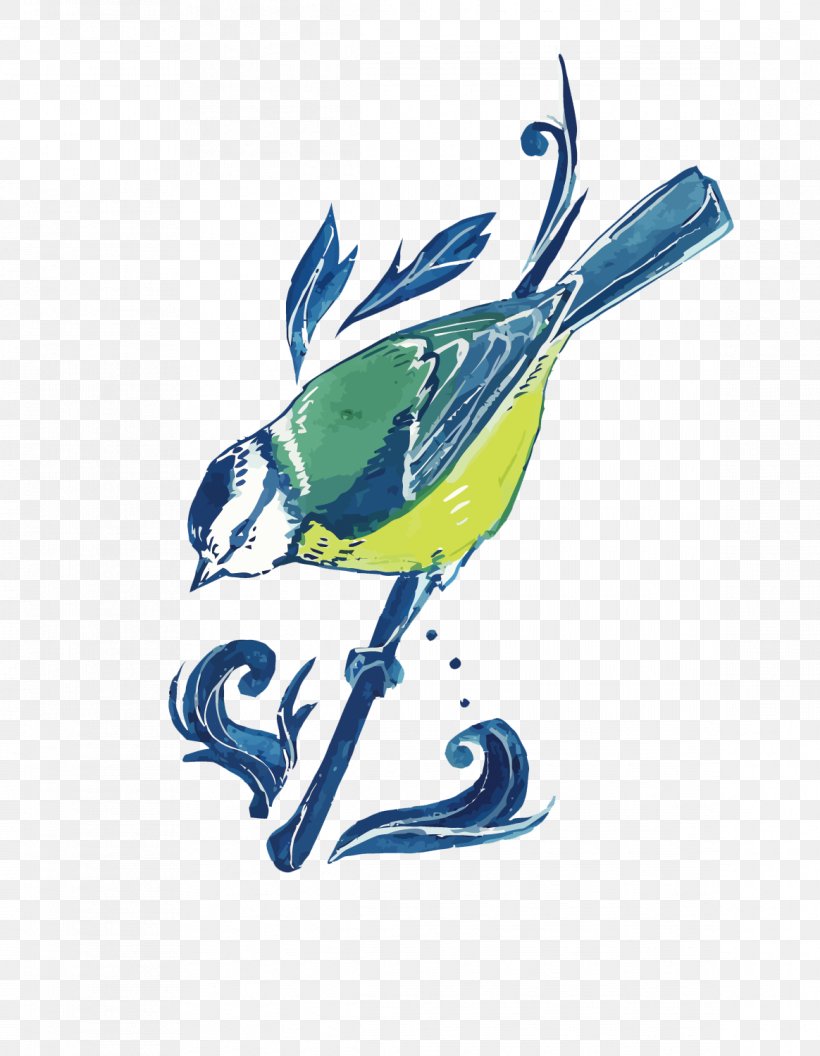 Bird Enjolras Flight Illustration, PNG, 1164x1500px, Bird, Beak, Blue, Cartoon, Chinoiserie Download Free