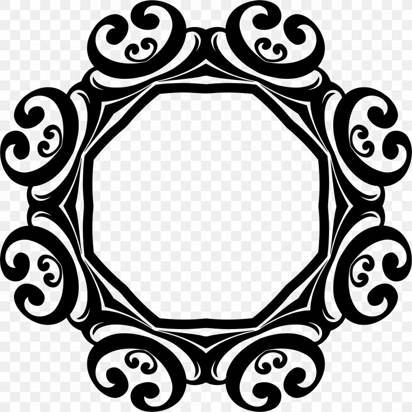 Picture Frames Octagon Clip Art, PNG, 2373x2374px, Picture Frames, Black, Black And White, Body Jewellery, Body Jewelry Download Free
