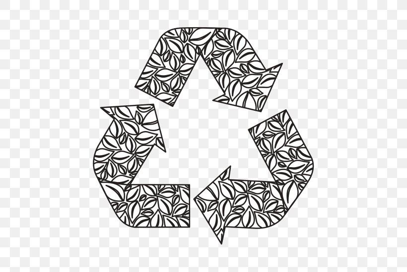 Recycling Symbol Reuse Rubbish Bins & Waste Paper Baskets Plastic Recycling, PNG, 550x550px, Recycling, Coloring Book, Decal, Leaf, Line Art Download Free