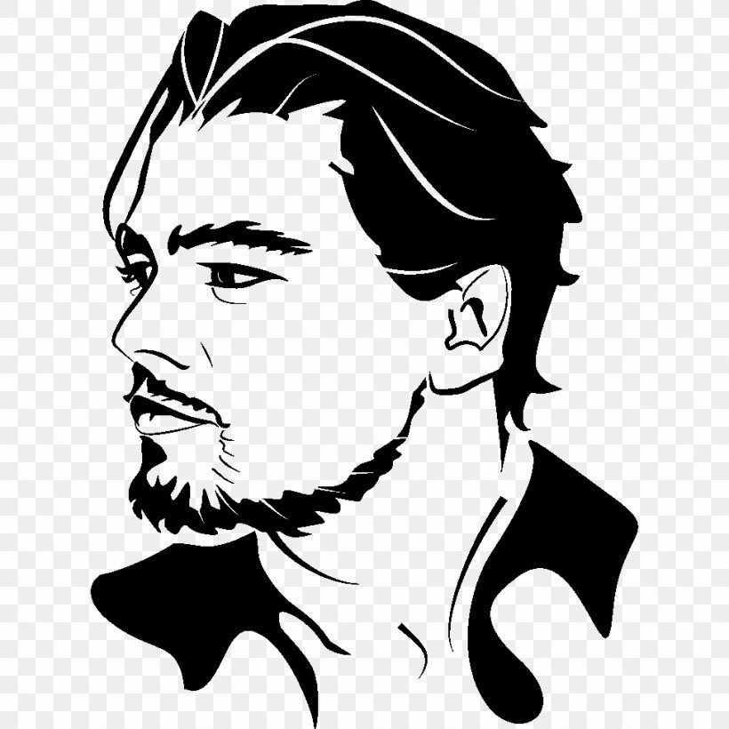 Actor Portrait Clip Art, PNG, 974x974px, Actor, Art, Beard, Black And White, Cheek Download Free