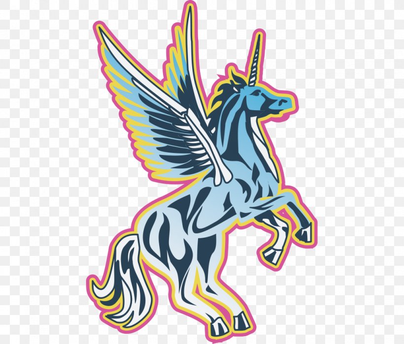 Pegasus Euclidean Vector Illustration, PNG, 1028x877px, Pegasus, Art, Fictional Character, Gratis, Handcolouring Of Photographs Download Free