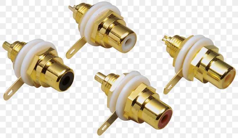 RCA Connector Electrical Connector Electronics Color Metal, PNG, 2075x1205px, Rca Connector, Brass, Buchse, Color, Electrical Connector Download Free