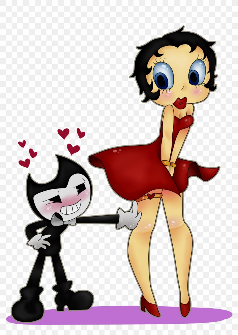 Betty Boop Bendy And The Ink Machine Koko The Clown Art, PNG, 1024x1446px, Watercolor, Cartoon, Flower, Frame, Heart Download Free