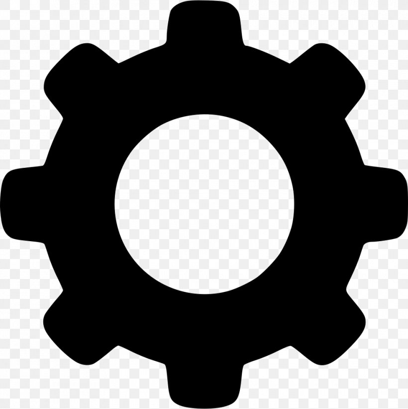 Illustration, PNG, 980x982px, Symbol, Black And White, Gear Download Free