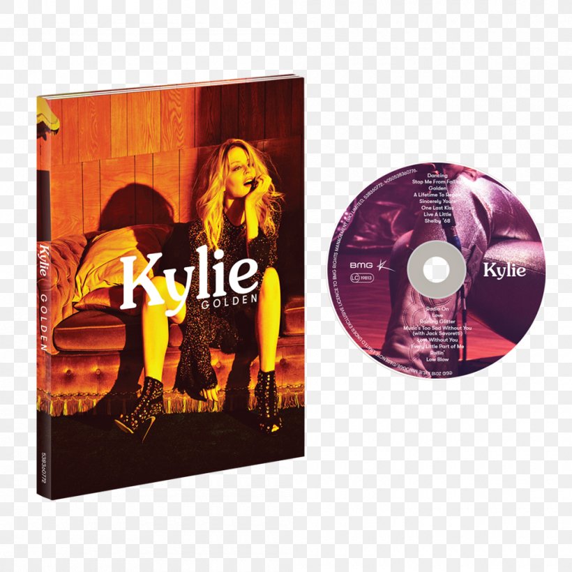 Golden Compact Disc Phonograph Record Music's Too Sad Without You Kylie Minogue, PNG, 1000x1000px, Watercolor, Cartoon, Flower, Frame, Heart Download Free