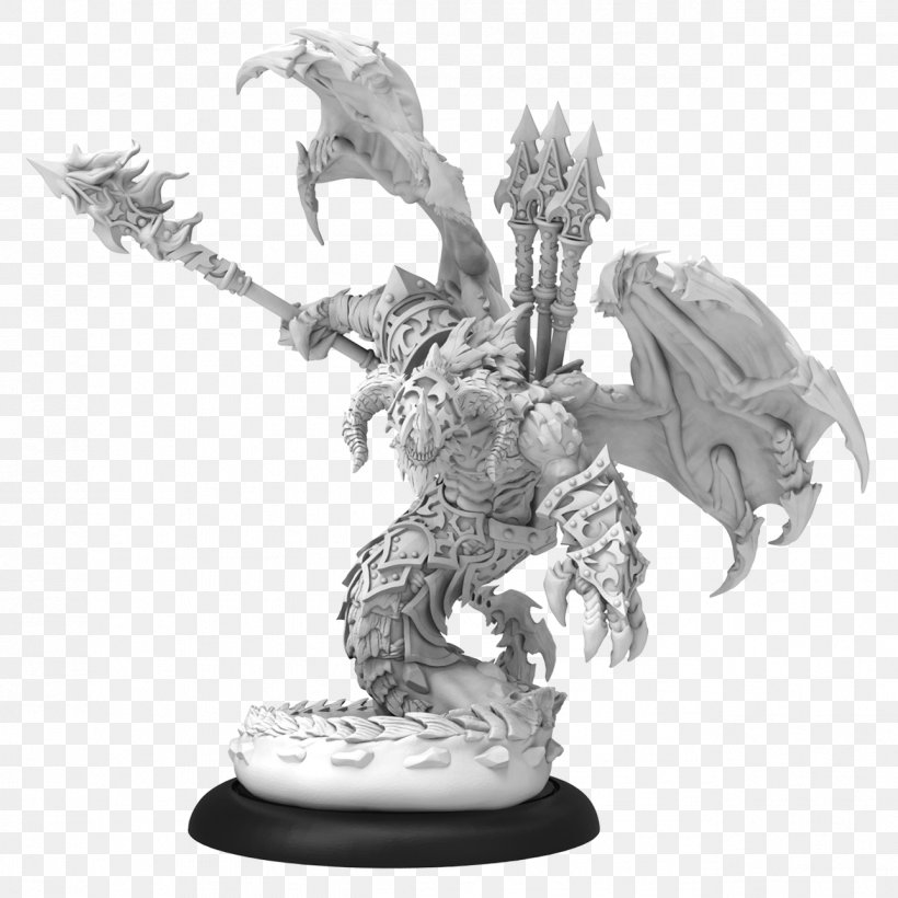 Hordes Warmachine Warhammer 40,000 Azrael Privateer Press, PNG, 1288x1288px, Hordes, Azrael, Black And White, Fictional Character, Figurine Download Free