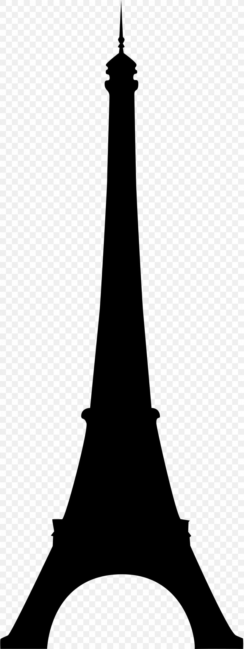 Eiffel Tower Silhouette Clip Art, PNG, 1147x3050px, Eiffel Tower, Black And White, Drawing, France, Monochrome Download Free