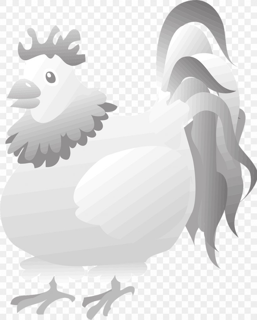 Rooster Chicken Bird Poultry Farming, PNG, 1029x1280px, Rooster, Anatidae, Beak, Bird, Black And White Download Free