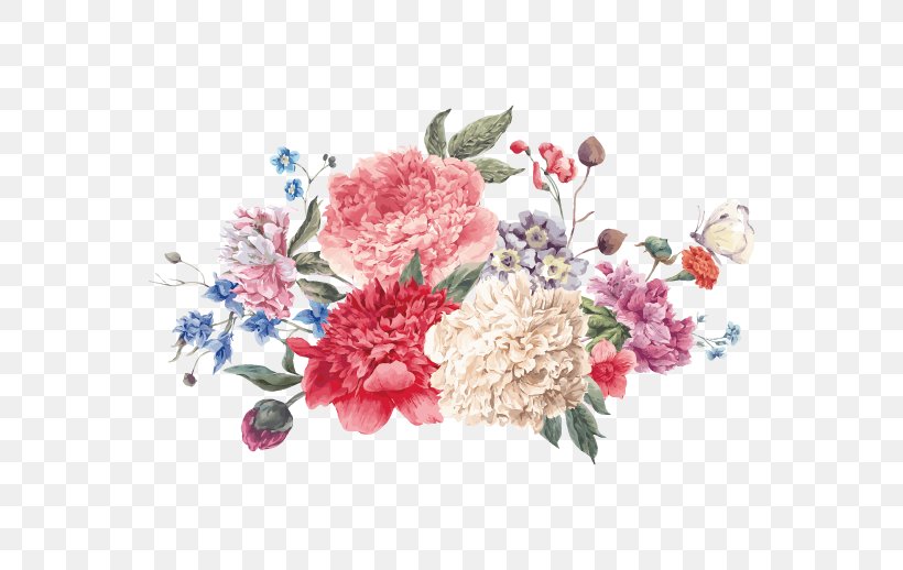 Flower Watercolor Painting Illustration, PNG, 568x518px, Flower, Artificial Flower, Blossom, Carnation, Cut Flowers Download Free