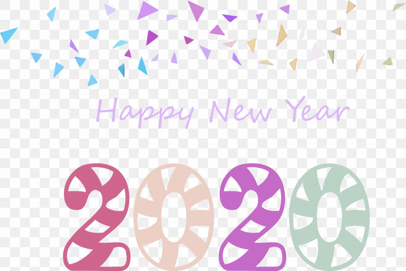 Happy New Year 2020 New Year 2020 New Years, PNG, 3000x2006px, Happy New Year 2020, Line, New Year 2020, New Years, Pink Download Free