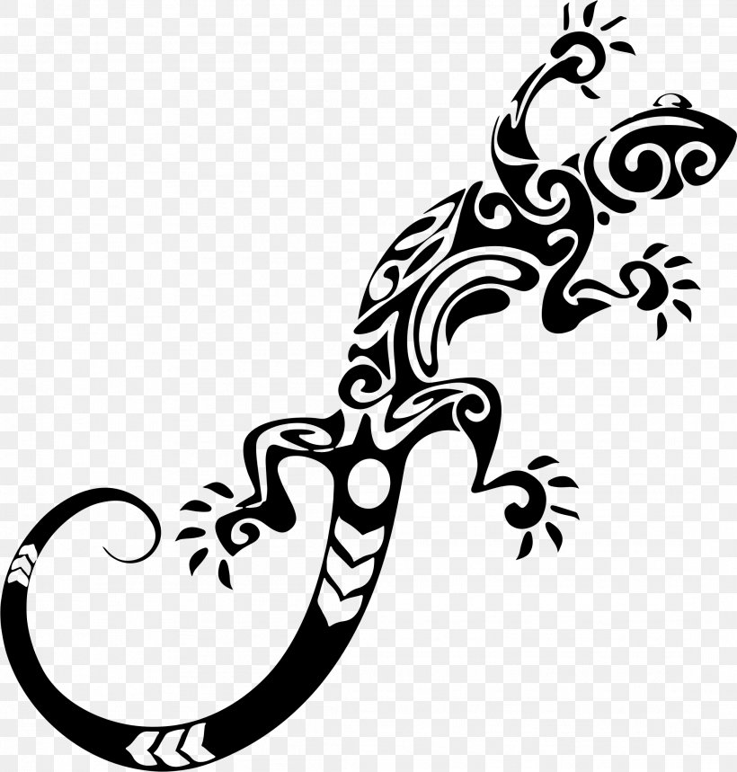 Lizard Gecko Reptile Sticker Clip Art, PNG, 2186x2292px, Lizard, Animal, Artwork, Black And White, Decal Download Free