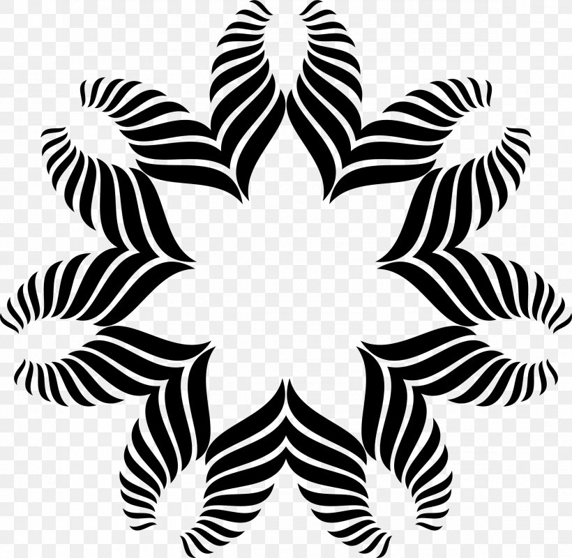 Petal White Line Symmetry Clip Art, PNG, 2344x2288px, Petal, Animal, Black, Black And White, Flora Download Free